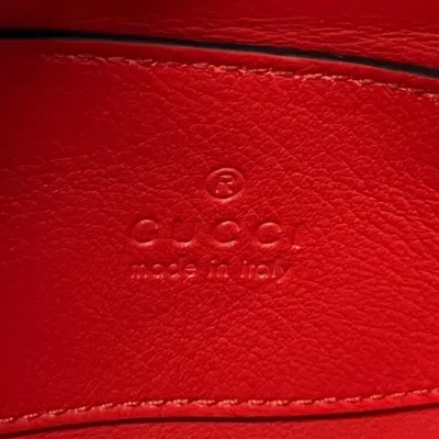 Pre-owned Gucci Beige Red Color Pvc Shoulder Bag () In Multi