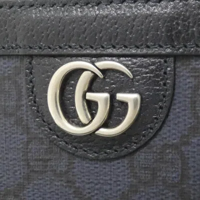 Pre-owned Gucci Black Blue Gg Supreme Shoulder Bag () In Multi