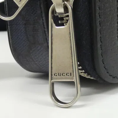 Pre-owned Gucci Black Blue Gg Supreme Shoulder Bag () In Multi