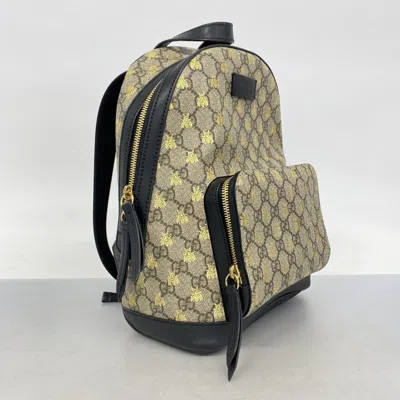 Pre-owned Gucci Black Brown Pvc Backpack () In Multi