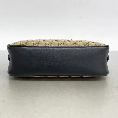 Pre-owned Gucci Black Brown Canvas Shoulder Bag () In Multi