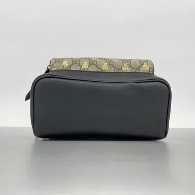 Pre-owned Gucci Black Brown Pvc Backpack () In Multi