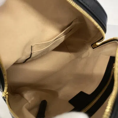 Pre-owned Gucci Black Brown Pvc Backpack () In Multi