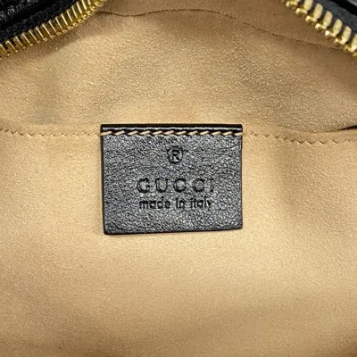 Pre-owned Gucci Black Brown Canvas Shoulder Bag () In Multi