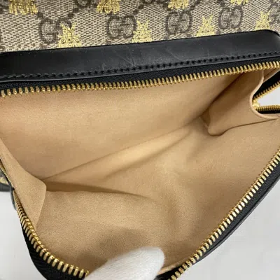 Pre-owned Gucci Black Brown Pvc Backpack () In Multi