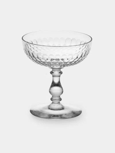 Antique And Vintage 1920s Baccarat Crystal Champagne Coupes (set Of 13) In Transparent