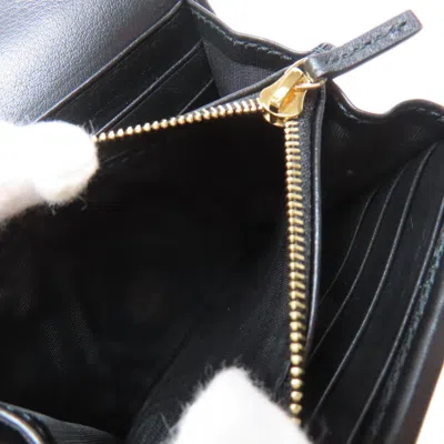 Pre-owned Gucci Black Leather Chain/shoulder Wallet ()
