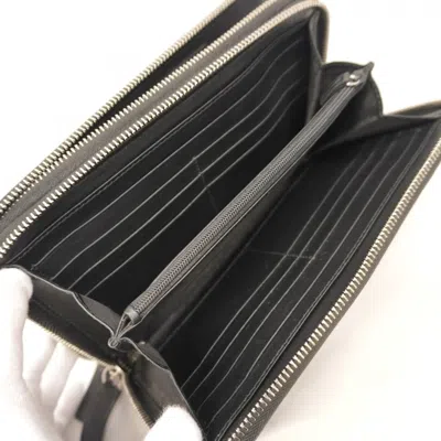 Pre-owned Gucci Black Leather Long Wallet (bi-fold) ()