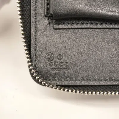 Pre-owned Gucci Black Leather Long Wallet (bi-fold) ()