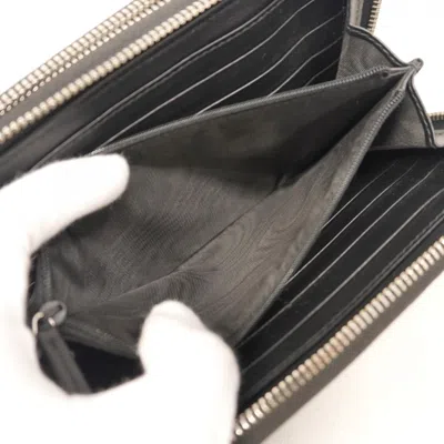 Pre-owned Gucci Black Leather Long Wallet (bi-fold) ()