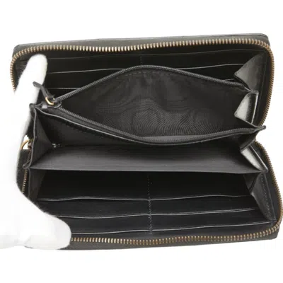 Pre-owned Gucci Black Leather Long Wallet (bi-fold) ()