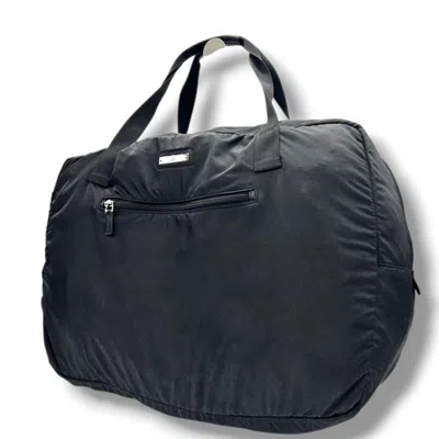 Pre-owned Gucci Black Nylon Boston Bag Handbag Tote Bag ()