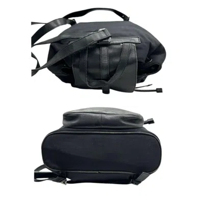 Pre-owned Gucci Black Nylon Leather Backpack ()
