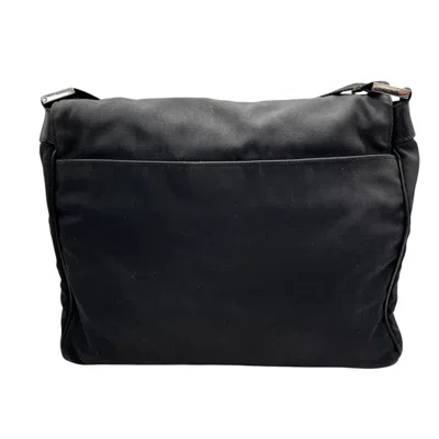 Pre-owned Gucci Black Nylon Leather Messenger Bag Shoulder Bag ()