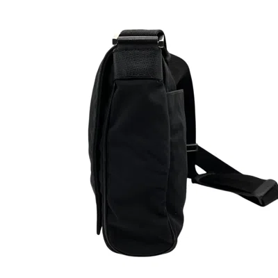 Pre-owned Gucci Black Nylon Leather Messenger Bag Shoulder Bag ()
