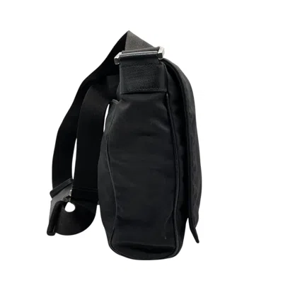 Pre-owned Gucci Black Nylon Leather Messenger Bag Shoulder Bag ()