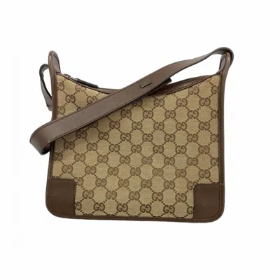 Pre-owned Gucci Brown Canvas Shoulder Bag ()