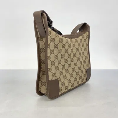 Pre-owned Gucci Brown Canvas Shoulder Bag ()