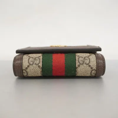 Pre-owned Gucci Brown Pvc Wallet (bi-fold) ()