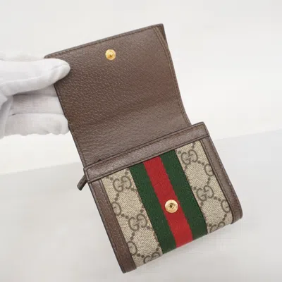 Pre-owned Gucci Brown Pvc Wallet (bi-fold) ()