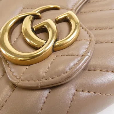 Pre-owned Gucci Gold Leather Shoulder Bag ()