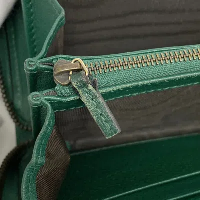 Pre-owned Gucci Green Leather Long Wallet (bi-fold) ()