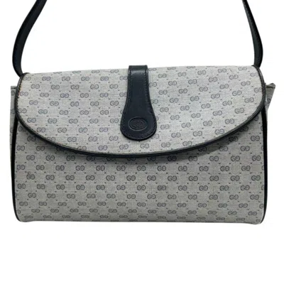 Pre-owned Gucci Navy Pvc Leather Shoulder Bag () In Blue