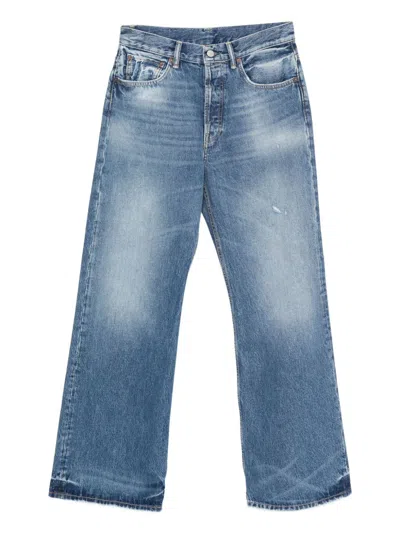 Acne Studios Denim Cotton Jeans In Animal Print