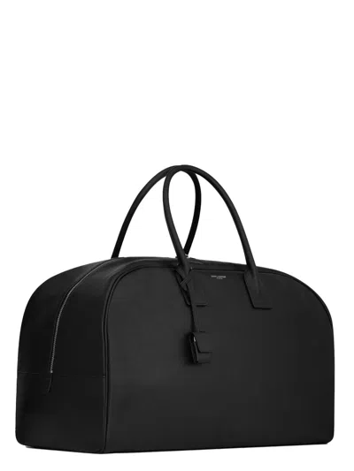 Saint Laurent Travel Bag With Padlock And Top Handles In Black