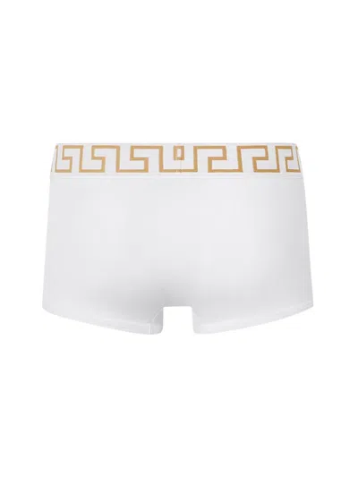 Versace Boxer Con Greca In White