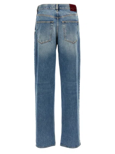Gucci Light Blue Washed Denim Trousers In Blue
