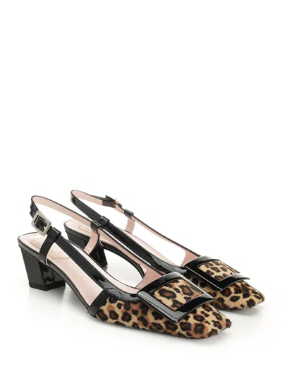 Roger Vivier Chic Slingback Block Heel Pump In Multi