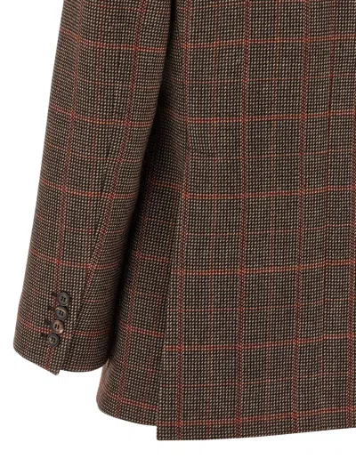 Chloé Chloe Women Checked Wool Tailored Jacket In Brown