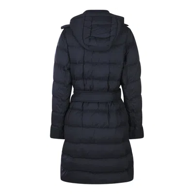 Burberry Coats Blacks And Greys In Blue