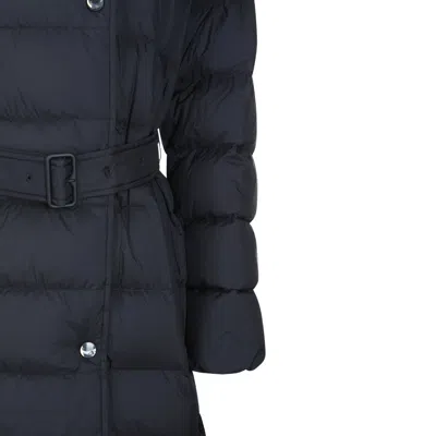 Burberry Coats Blacks And Greys In Blue