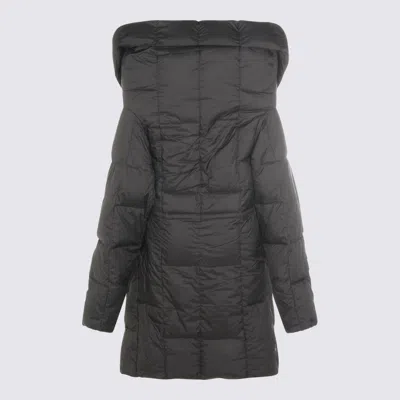 Add Quilted Wrap Coat In Black
