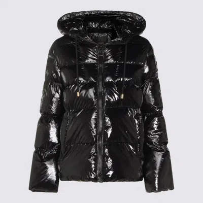 Pinko Eleodoro Caban Hooded Puffer Jacket In Black