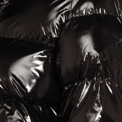 Pinko Eleodoro Caban Hooded Puffer Jacket In Black