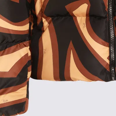 Pucci Coats Blacks And Greys In Animal Print