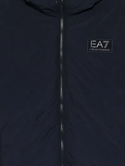 Ea7 Emporio Armani Coats Blue In Blue