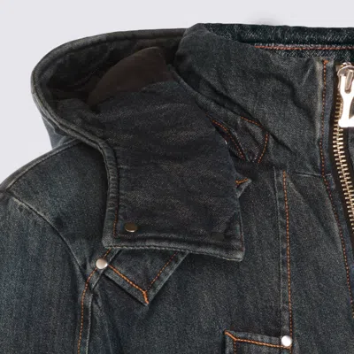 Moose Knuckles X Evisu Graphic-print Cotton Jacket In Blue