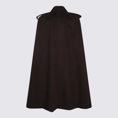 Burberry Cashmere Coat With Belted Waist And Epaulettes In Brown