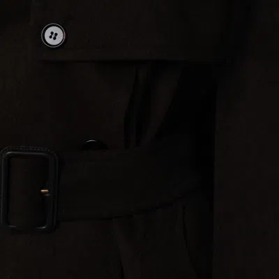 Burberry Cashmere Coat With Belted Waist And Epaulettes In Brown