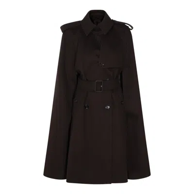 Burberry Coats Cog Brown Melange In Brown