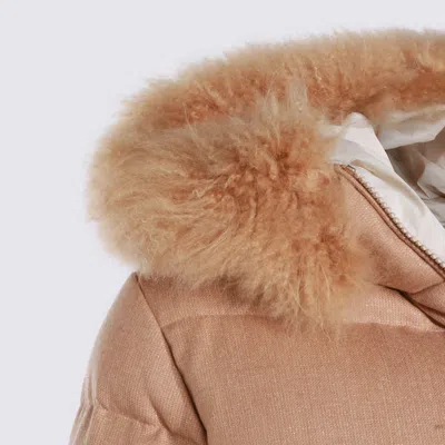 Eleventy Insulated Jackets With Fur Trim Hood In Pink