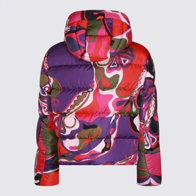 Pucci Orchidee Down Jacket In Multi