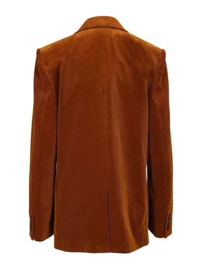 Saint Laurent Corduroy Jacket Jackets Brown In Brown