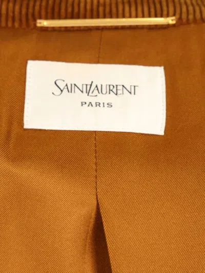 Saint Laurent Corduroy Jacket Jackets Brown In Brown