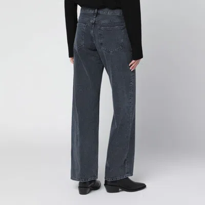 Agolde Washed Straight-leg Jeans In Gray