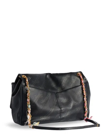 Balenciaga Women Darling Leather Shoulder Bag With Bb Logo On The Front In Black